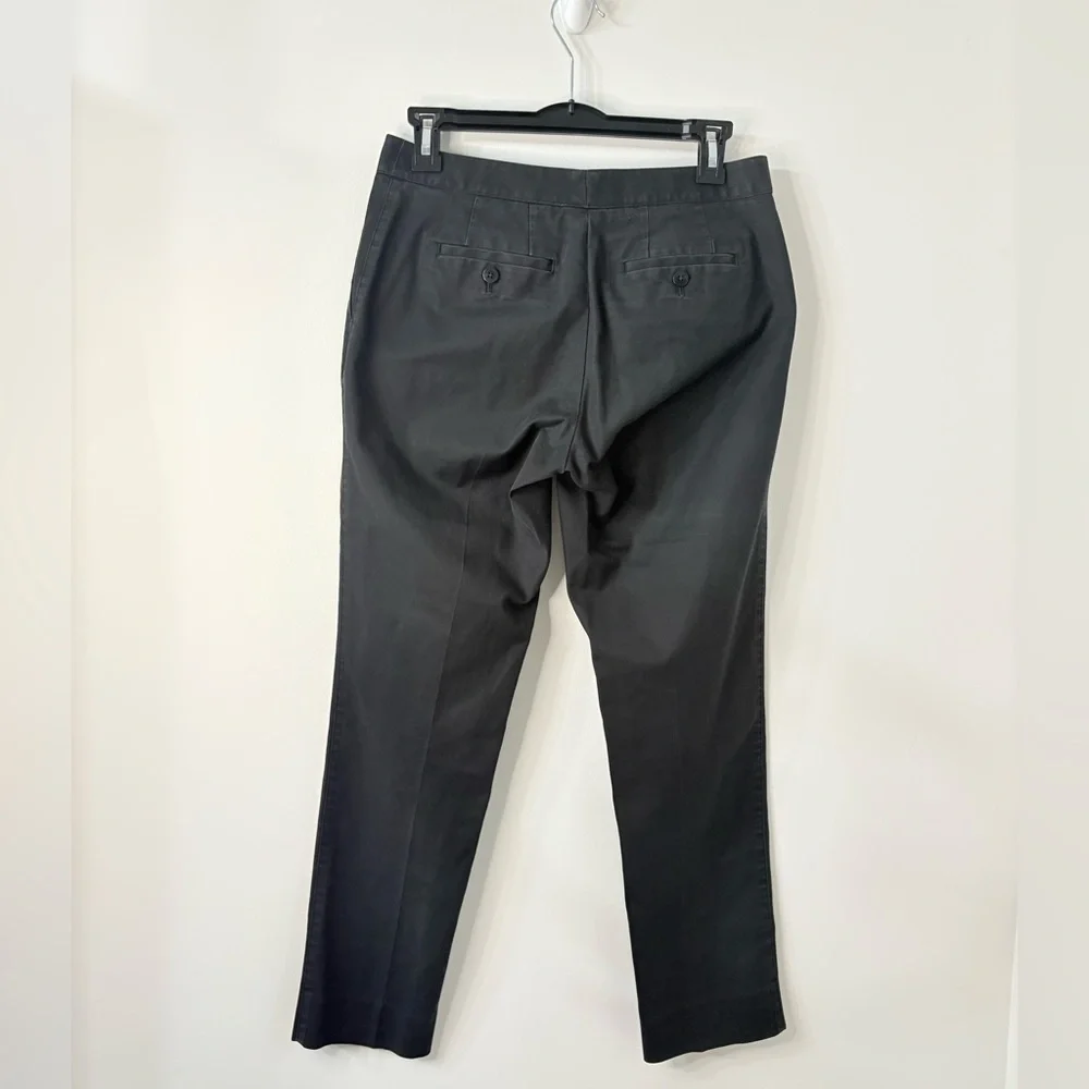 🐈⬛BROOKS BROTHERS Womens 6 Black Stretch Cotton Advantage Chino® Pants Office - Picture 5 of 6